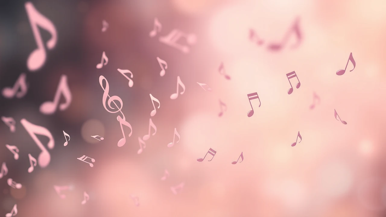 Musikalische Note im Hintergrund